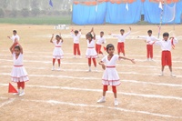 Kids performing on sports day